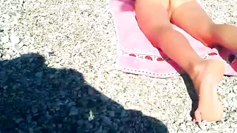 Sexy, Exposed Nude Beach Video Babe, Filmed By Pervy Voyeur Camera!