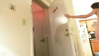 Juicy, Saucy, Pizza-Drooling Girl Flashes Naked, Tingling With Lust