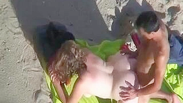 Passionate, Risky, Steamy Bareback Sex On The Sandy Beach