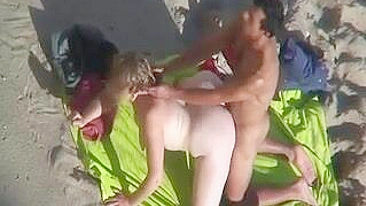 Passionate, Risky, Steamy Bareback Sex On The Sandy Beach