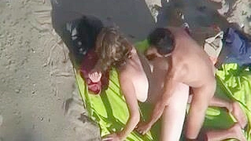 Passionate, Risky, Steamy Bareback Sex On The Sandy Beach