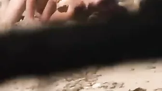 Creampie Sex at the Beach Couple Spied on Video Fucking