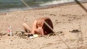 Creampie Sex at the Beach Couple Spied on Video Fucking