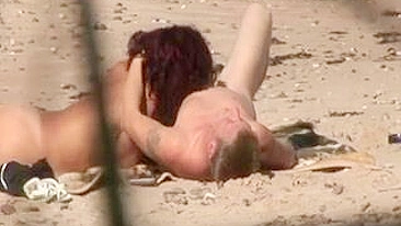 Creampie Sex at the Beach Couple Spied on Video Fucking