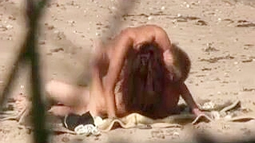 Creampie Sex at the Beach Couple Spied on Video Fucking