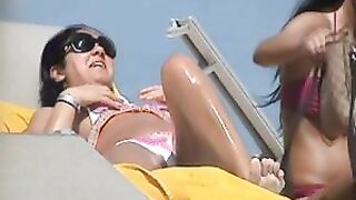 Sultry Beach Babe Films Topless Tittillation On Hidden Voyeur Camera