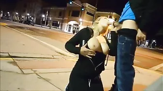 Shocking! Naughty Girlfriend Gives Hot Blowjob In Public Street!