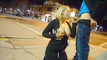 Shocking! Naughty Girlfriend Gives Hot Blowjob In Public Street!