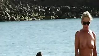 Topless Beach Video Mature Woman Caught on Camera