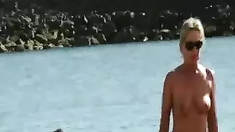 Topless Beach Video Mature Woman Caught on Camera