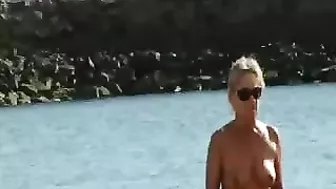 Topless Beach Video Mature Woman Caught on Camera