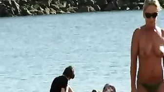 Topless Beach Video Mature Woman Caught on Camera