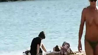 Topless Beach Video Mature Woman Caught on Camera