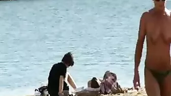 Topless Beach Video Mature Woman Caught on Camera