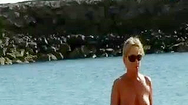 Topless Beach Video Mature Woman Caught on Camera