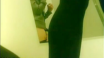 Hidden Camera in Dressing Room Sexy Blonde Girl Undressing