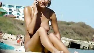 Naked Women Filmed at the Beach on Voyeur Video Camera