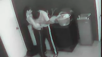 Security Camera Captures Steamy Employees' Sex Act