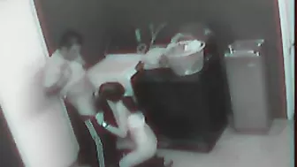 Security Camera Captures Steamy Employees' Sex Act
