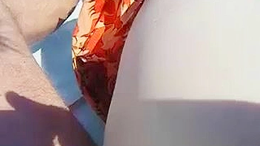 Risque Lovemaking At Secluded Public Beach