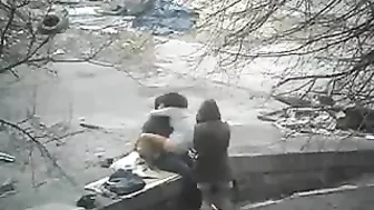 Horny, Aroused Female Friend Voyeurs Passionate Couple Making Hot Sex!