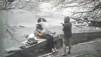 Horny, Aroused Female Friend Voyeurs Passionate Couple Making Hot Sex!