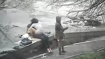 Horny, Aroused Female Friend Voyeurs Passionate Couple Making Hot Sex!