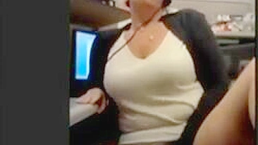 Sultry Woman Self-Entertains At Desk, Captures Intimate Moment On Cam