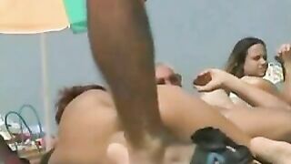 Voyeur Video Naked Pussy Bums at the Beach