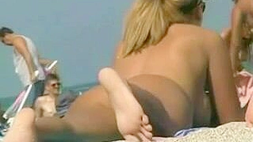 Voyeur Video Naked Pussy Bums at the Beach