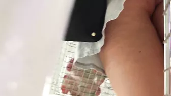 Candid Voyeur Sexy Girl with Nice Ass Upskirt Filmed