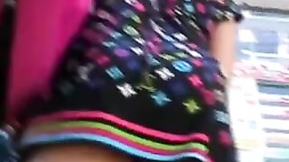 Hot Sexy Latina Legs in Upskirt Candid Voyeur Video