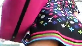 Hot Sexy Latina Legs in Upskirt Candid Voyeur Video