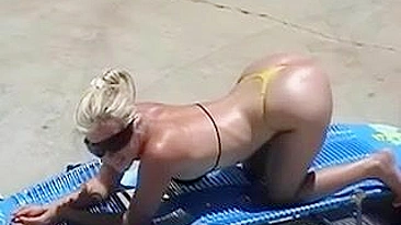 A Striking Blonde Wife Receives An Impressive Outdoor Cumshot