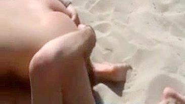 Wife's Sensual, Wild Fucking On Sandy Beach Delights