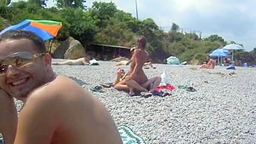 Fucking At The Beach With People Around Them