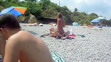Fucking At The Beach With People Around Them
