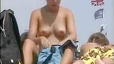 Nude Women Filmed at the Beach by Voyeur