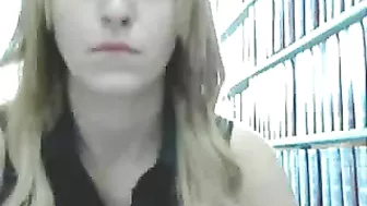 Shocking! Salacious Voyeur Video Of Blonde Bombshell Flashing Nude In Library