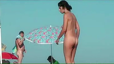 Big Boobs at Beach Filmed on Voyeur Camera
