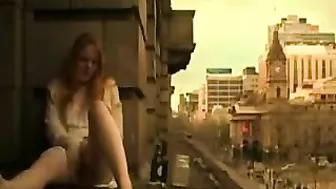 Hot Girl is so Horny so She Masturbates on the Balcony