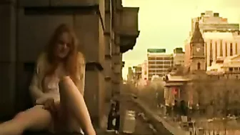 Hot Girl is so Horny so She Masturbates on the Balcony