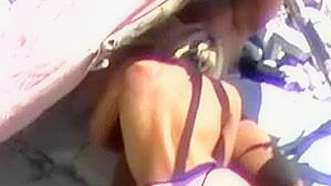 Nude Beach Hunter Video of Blonde Wife Performing Oral Sex
