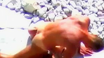 Nude Beach Hunter Video of Blonde Wife Performing Oral Sex