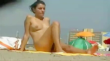 Superbe Naked Woman Caught on Voyeur Camera at Nudists Camp