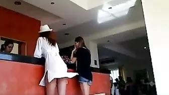 Up Skirt Video at Hotel Sexy Ass of Woman Filmed on Camera