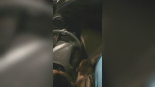 Blowjob in Car Afraid to Get Caught