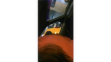 Blowjob in Car Afraid to Get Caught