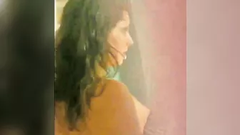 Busty Amateur Woman Doing Naked Photoshoot Spied on Camera