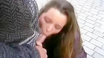 Outrageous Public Sex Video of Hot Girl Blowing Cock